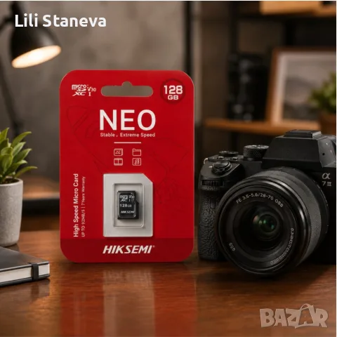 HIKSEMI NEO 128GB – Карта памет за IP камери, видеонаблюдение, Smart Home, фотоапарати., снимка 3 - Друга електроника - 55480688