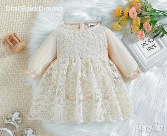 Бебешка рокля с дантела