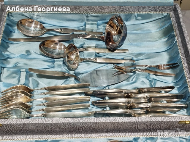 Сребърни прибори  EDEL SOLINGEN ROSTFREI - 120 микрона , снимка 14 - Прибори за хранене, готвене и сервиране - 54718859