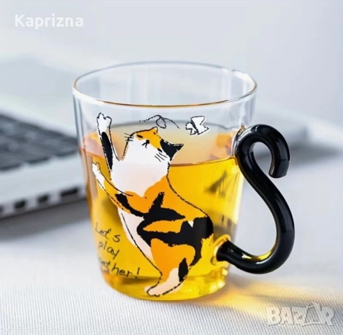 Чаша “Жълта котка”-Сладка котка