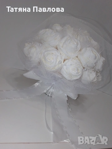 Булчински букет , снимка 2 - Сватбени аксесоари - 54064406