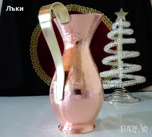 Медна кана Zint Handarbeit,безшевна чиста червена мед. , снимка 4 - Антикварни и старинни предмети - 54824018