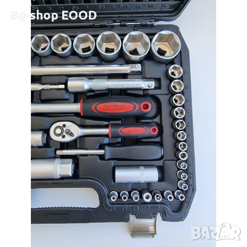 Професионален комплект инструменти 108 части KRAFTROYAL от хром-ванадий, куфар, снимка 4 - Други инструменти - 54090997
