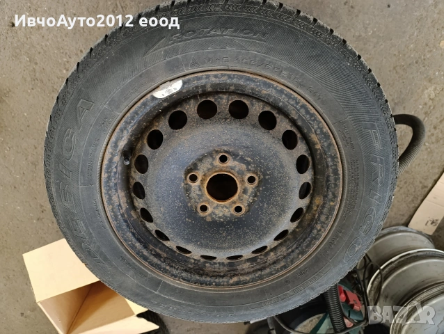 Комплект метални джанти 15 с зимни гуми 195/65/15, снимка 5 - Гуми и джанти - 54365655