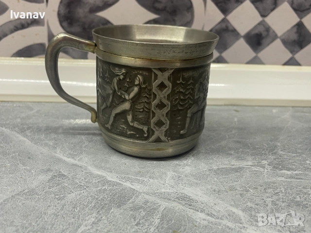 Винтидж калаена чаша ITB Norway Tinn