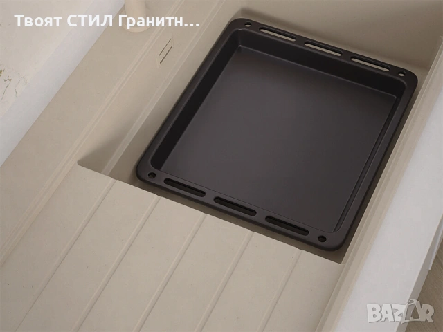 Бежова гранитна кухненска мивка Сидни 900-60 Ergo Multilevel 900х500 мм, снимка 9 - Мивки - 54712482