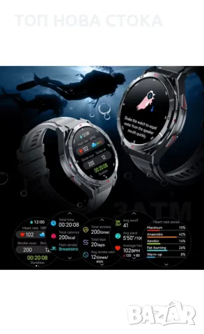 Смарт часовник OUKITEL Watch BT12, AMOLED екран 1.43", черен GPS, снимка 4 - Смарт часовници - 55409441