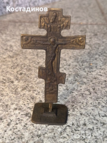 Стар възрожденски бронзов просфор, снимка 2 - Други ценни предмети - 54309050