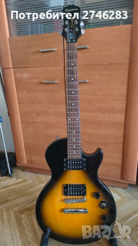 Електрическа китара Epiphone Les Paul Standard II+Калъф+Безжична система А8+кожен колан