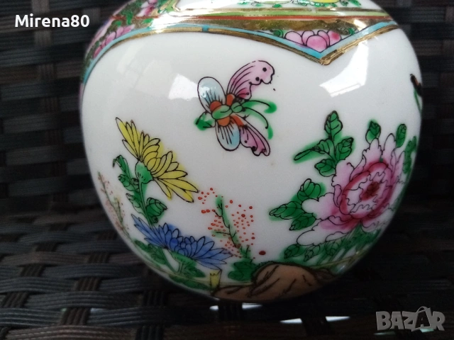 Винтидж китайски буркан за чай, снимка 4 - Антикварни и старинни предмети - 54151943