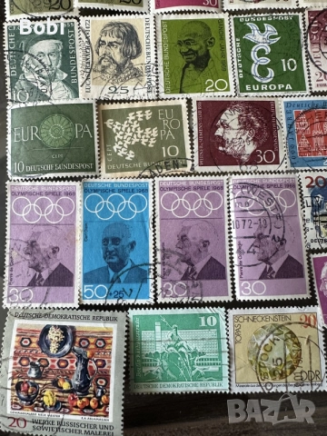 Лот от немски пощенски марки , снимка 4 - Филателия - 55538057