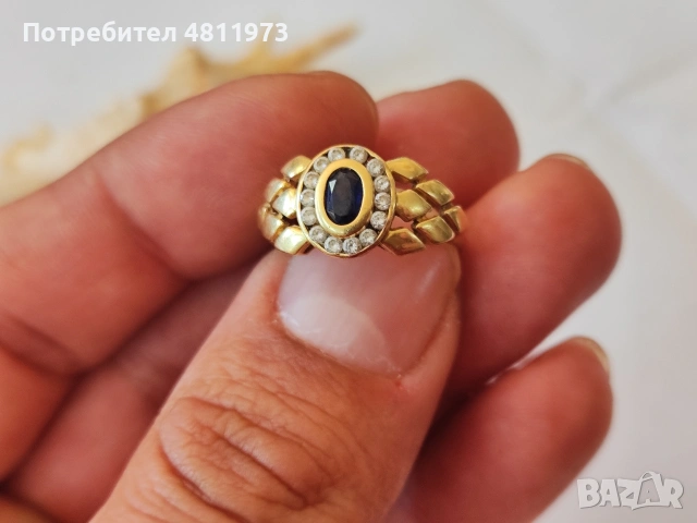 Златен пръстен 14 С 585, снимка 4 - Пръстени - 54675545