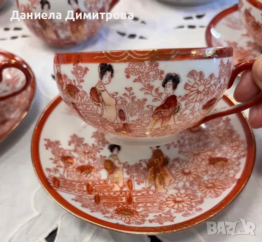 Японски порцеланов сервиз за дълго кафе/чай, снимка 2 - Сервизи - 55479200