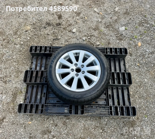 ЧИСТО НОВА Резервна гума+Алуминиева джанта BORBET 16цола 5x112 заVw,Audi,Skoda,Seat