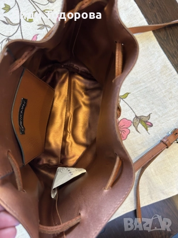 Стилна дамска чанта тип торба / Bucket bag OVS Woman (кафява / коняк), снимка 2 - Чанти - 55476815