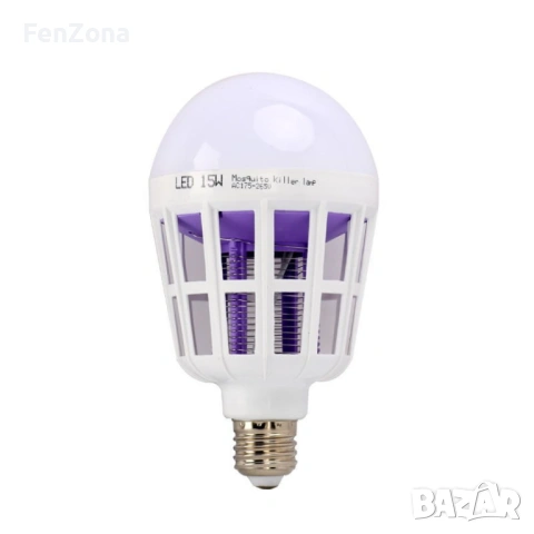 LED крушка против комари с адаптор за стена,12м гаранция,2 режима на работа, снимка 3 - Крушки - 54337774