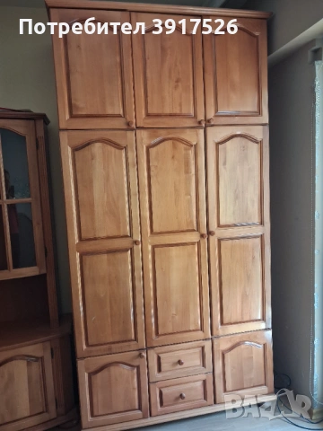 Гардероб секция масив чамови, снимка 2 - Гардероби - 54416830