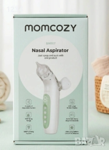 Електрически аспиратор за нос за бебета и деца 2 в 1 Momcozy  