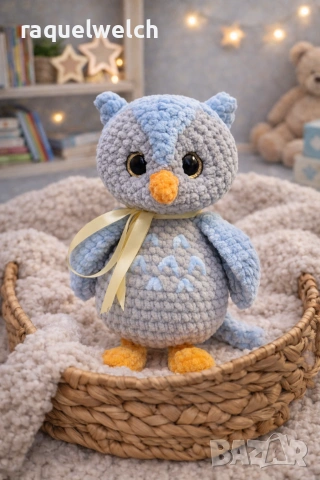 Ръчно Изплетено Бухалче Амигуруми
