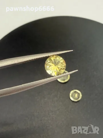 Комплект 3 естествени цитрина – общо 2,15 ct – кръгъл брилянтен, снимка 8 - Бижутерийни комплекти - 55483477