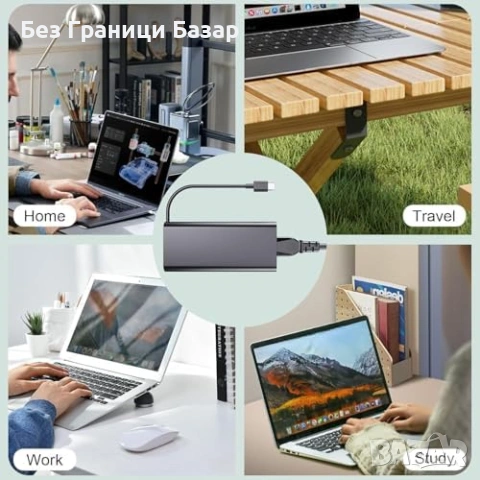 Ново 65W USB-C зарядно за Dell Latitude XPS Inspiron Vostro Chromebook лаптоп адаптер, снимка 6 - Друга електроника - 54954049