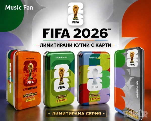 🏆 FIFA World Cup 2026™ – Лимитирани колекционерски кутии с карти Panini Adrenalyn XL 🏆