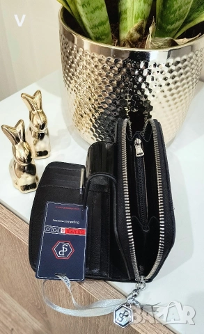 Дамски черен портфейл черно портмоне Silver and Polo / Дрехи Junona Юнона / Сандали Paolo , снимка 3 - Портфейли, портмонета - 54820611