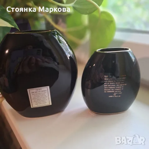 Порцеланови вази-Япония-24КТ GOLD, снимка 5 - Вази - 55589522