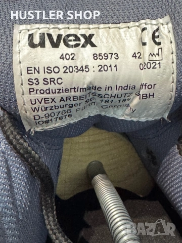 Мъжки обувки с метално бомбе UVEX. Размер 42, снимка 6 - Други - 54655955
