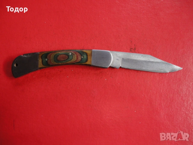 Немски полуавтоматичен джобен нож 3, снимка 4 - Ножове - 54086360