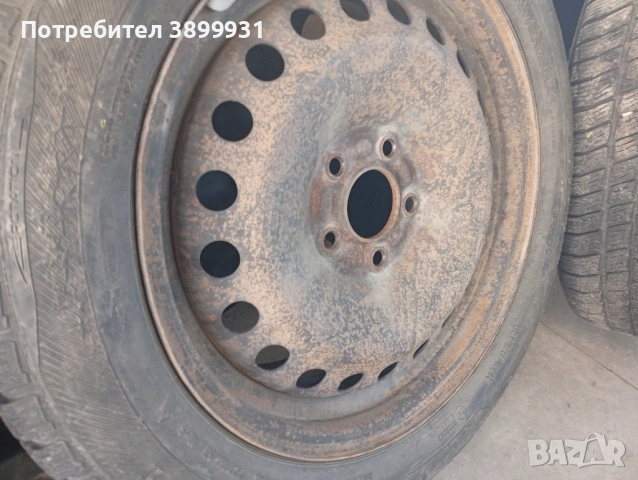 Зимни гуми със стоманени джанти 205/55, 16 за Форд и 20 оригинални гайки, снимка 10 - Гуми и джанти - 54429328