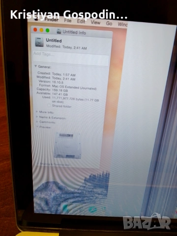 Apple MacBook 13” Aluminum 2008 – работещ, Mac OS Yosemite, снимка 4 - Лаптопи за работа - 54617906