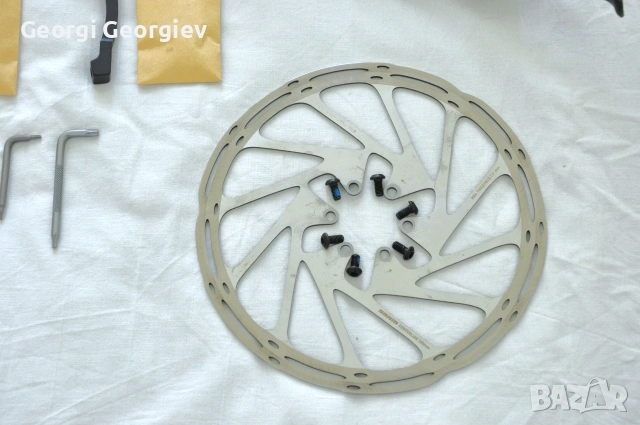 SRAM DB8 Stealth – пълен комплект спирачки + 2 диска 200 mm + 2 адаптера 20P-2, снимка 4 - Части за велосипеди - 55220481