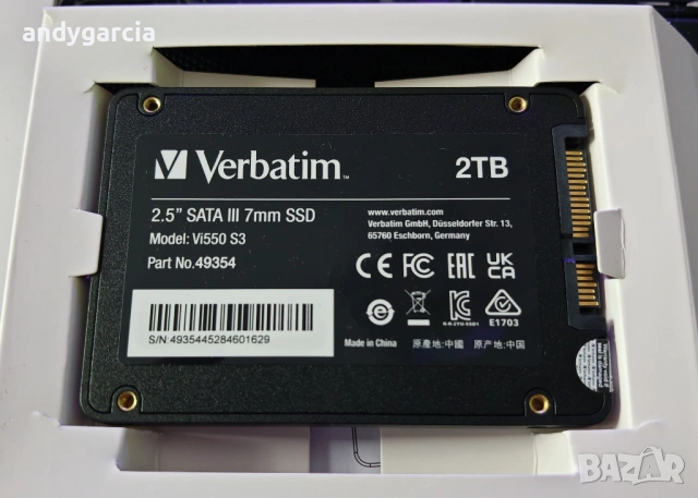  2TB SSD Verbatim Vi550 S3 2000gb 2.5 SATA 6Gb/s скорост четене/запис 550/500 MB/s 2tb 2ТБ 2тб, снимка 5 - Твърди дискове - 54542225