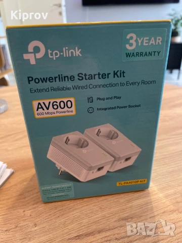 🔌 TP-Link TL-PA4010P KIT – Powerline адаптери 600 Mbps 
