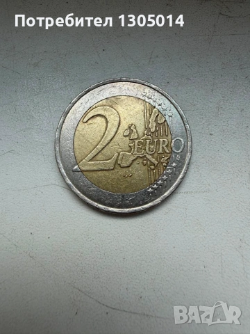 2евро с изместен център, снимка 2 - Нумизматика и бонистика - 55236555