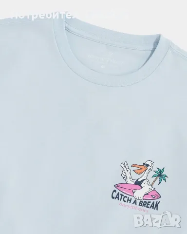 НОВА оригинална светло синя памучна тениска VINEYARD VINES размер L от САЩ, снимка 8 - Тениски - 55361513