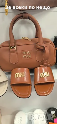 Miu Miu Дамски Чехли Миу Миу - Различни Цветове Код A1740, снимка 2 - Чехли - 55609251