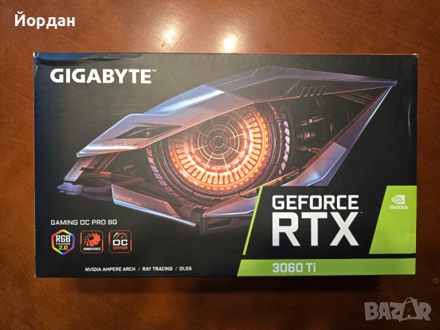 Gigabyte RTX 3060Ti Gaming OC PRO 8G, снимка 7 - Видеокарти - 54464928