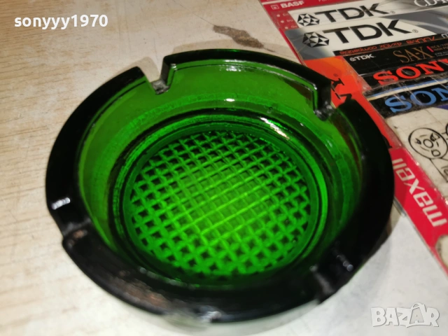 СТАР ПЕПЕЛНИК-ЗЕЛЕНО СТЪКЛО 1904260916LCHERY1, снимка 3 - Антикварни и старинни предмети - 54242075