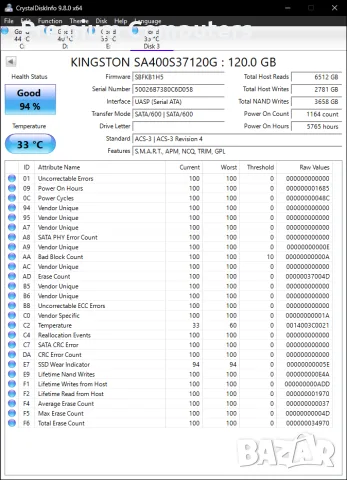 SSD Sata - различни модели Samsung, Kingston и др от 128 до 500гб., снимка 11 - Твърди дискове - 55677897