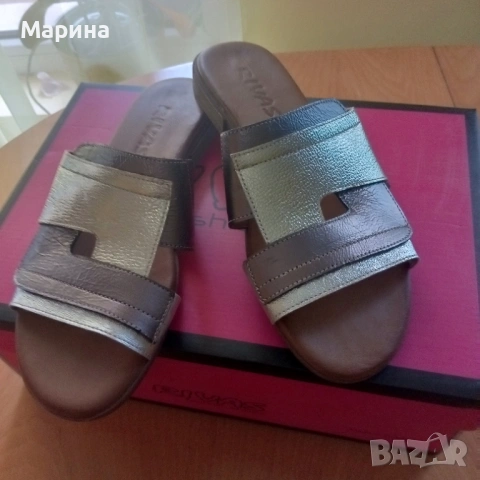 Дамски чехли естествена кожа , снимка 2 - Сандали - 54902923