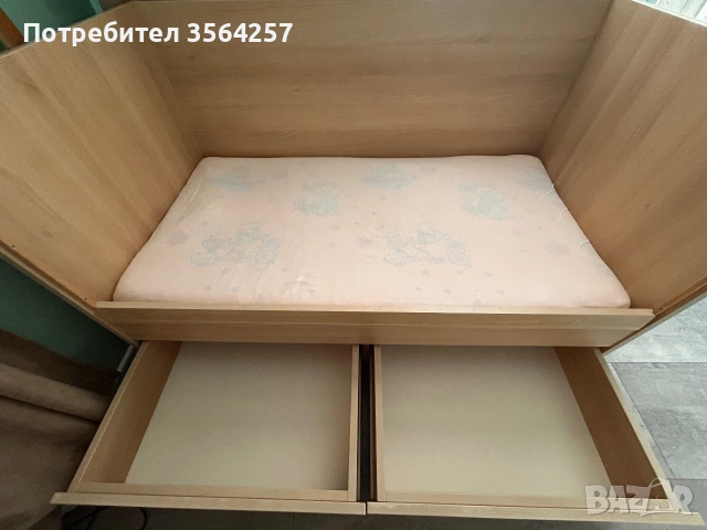 Детско легло по поръчка с матрак и чекмеджета, снимка 4 - Мебели за детската стая - 55264530