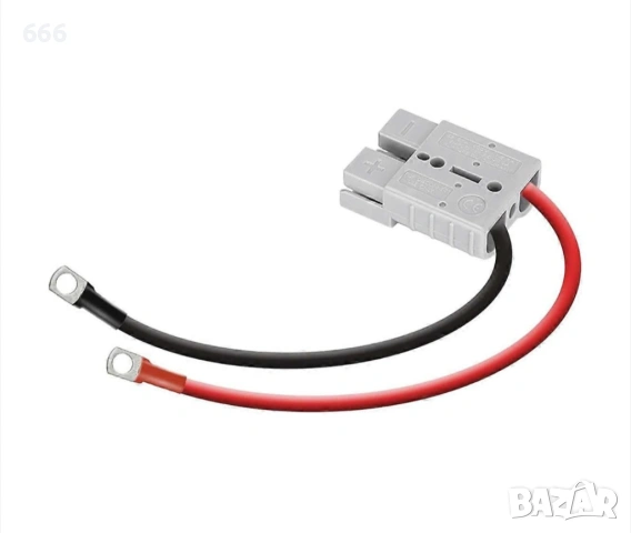 Комплект конекторни кабели Anderson 50A, 7AWG, 30 см, пластмасови, водоустойчиви, снимка 2 - Аксесоари и консумативи - 54142814