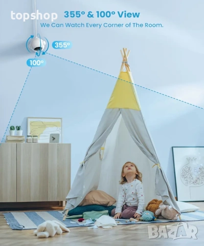 Чисто нов Бебефон ieGeek 2.5K Ultra HD с 5.5 инча дисплей и изкуствен интелект AI  , снимка 7 - Бебефони - 54077079