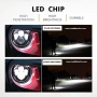 7 inch 7 инчa RGB LED Диодни фарове джип Jeep Wrangler JK LJ Lada Niva Golf 2 Cherokee Angel Eye, снимка 9