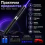 Мощен акумулаторен син лазер 5000mW пойнтер с приставки и предпазни очила пали гори пука балон, снимка 3