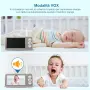 Смарт видео бебефон Kompinac M1 Video Baby Monitor,5-инчов екран с въртяща се Wi-Fi камера, снимка 2