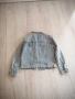 Детско яке от деним за момиче с камъчета 134, снимка 2