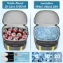 Термо раница 30 кенчета с 2 изолирани отделения, водоустойчива, за храна и напитки, снимка 5